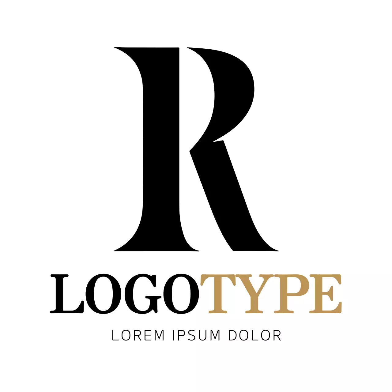 Black Minimal Design Logo