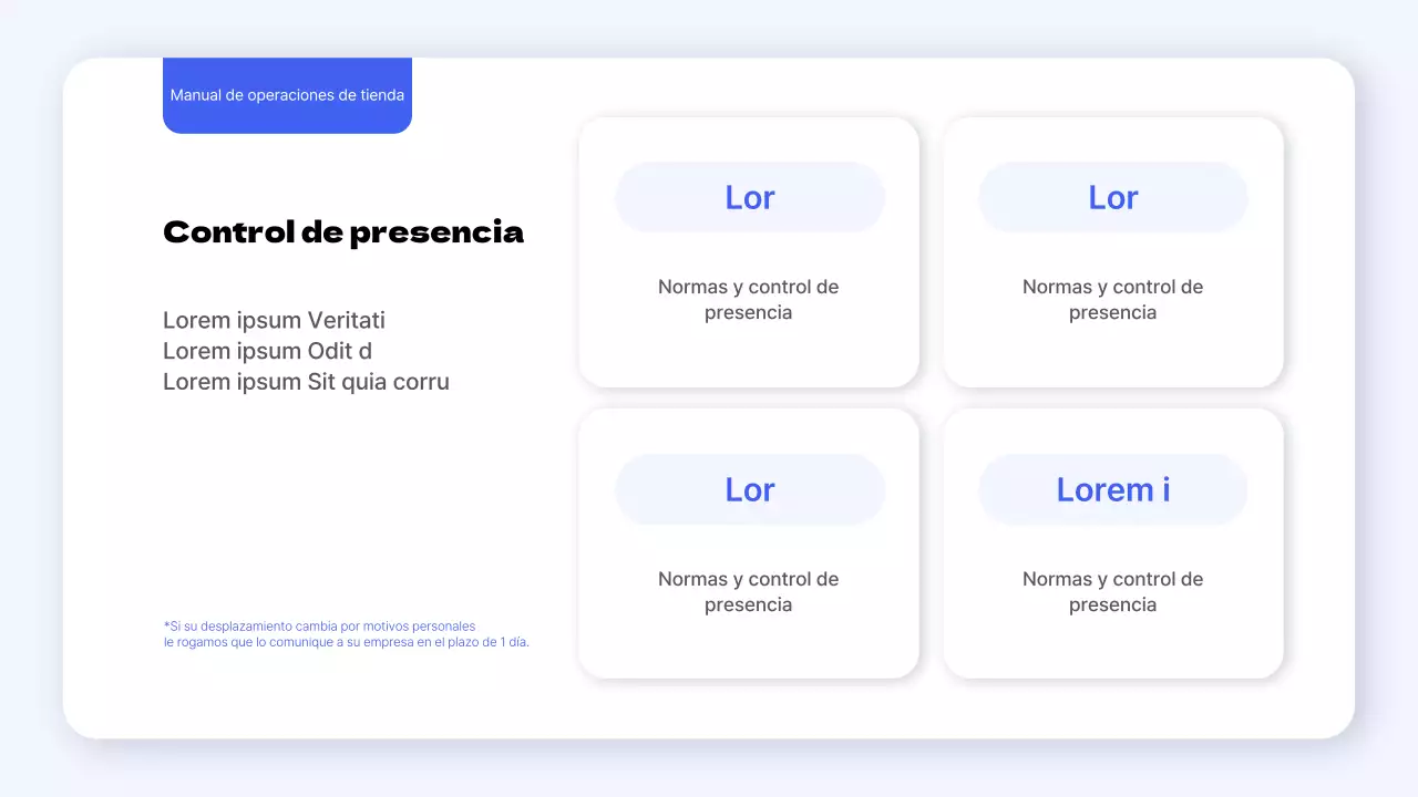 Guía de normas de funcionamiento sencillas para tiendas azules y amarillas