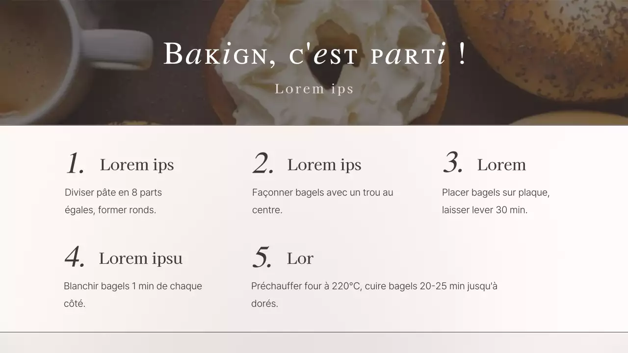 Matériel de cours d'une journée sur la pâtisserie de luxe dans les tons bruns et beiges