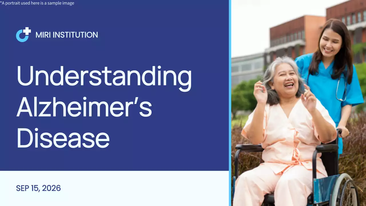 Blue Professional Alzheimer's Guide Presentation