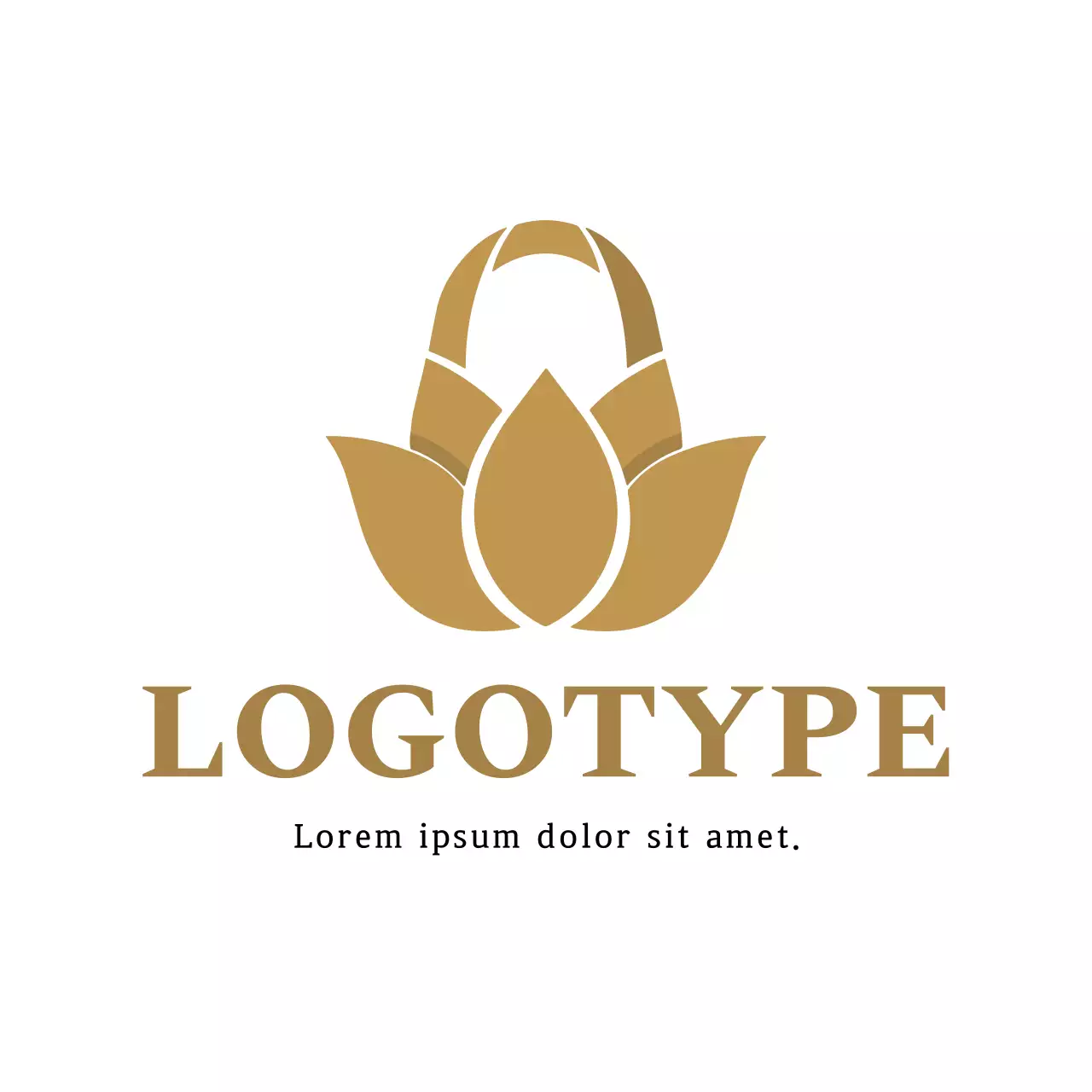 Gold Minimal Design Logo