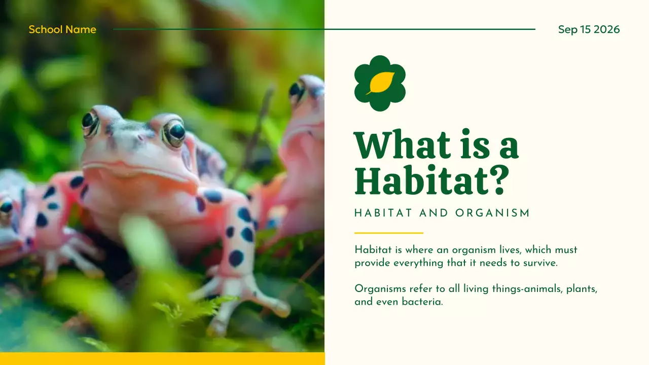 Yellow Educational Animal Guide Presentation