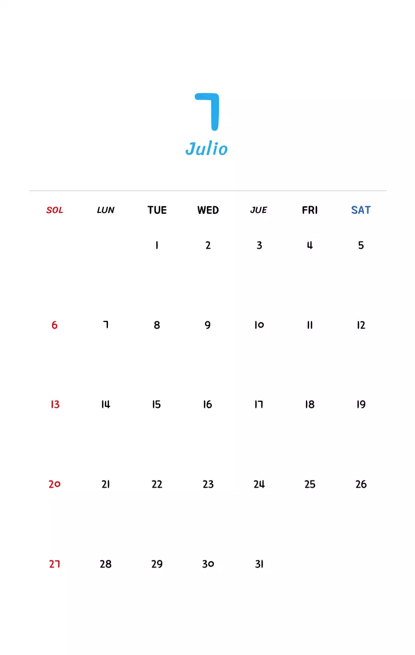 Calendario de Año Nuevo con simpáticas ilustraciones