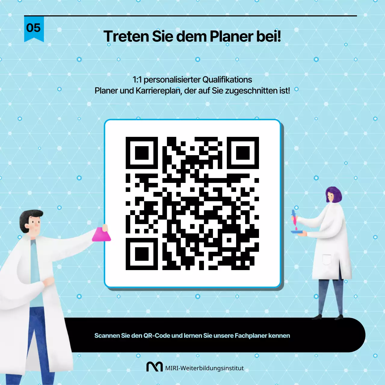 Einfacher schwarzer und hellblauer Leitfaden für die Zertifizierung von Sicherheitsbeauftragten im Labor