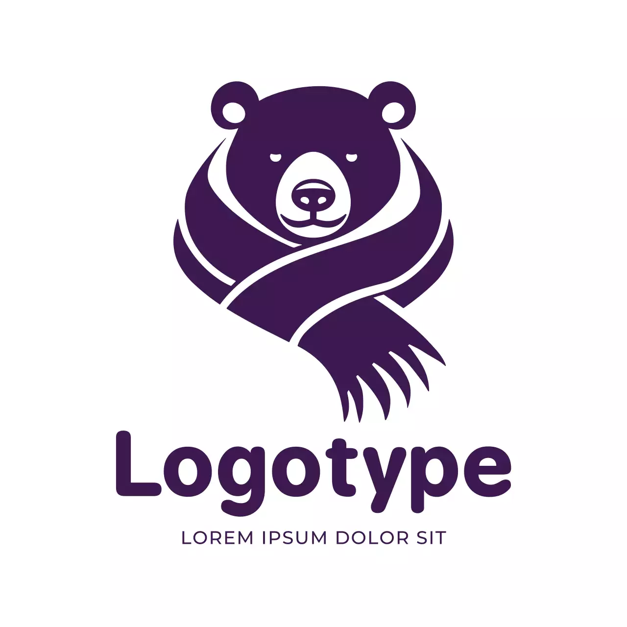 Purple Modern Design Logo
