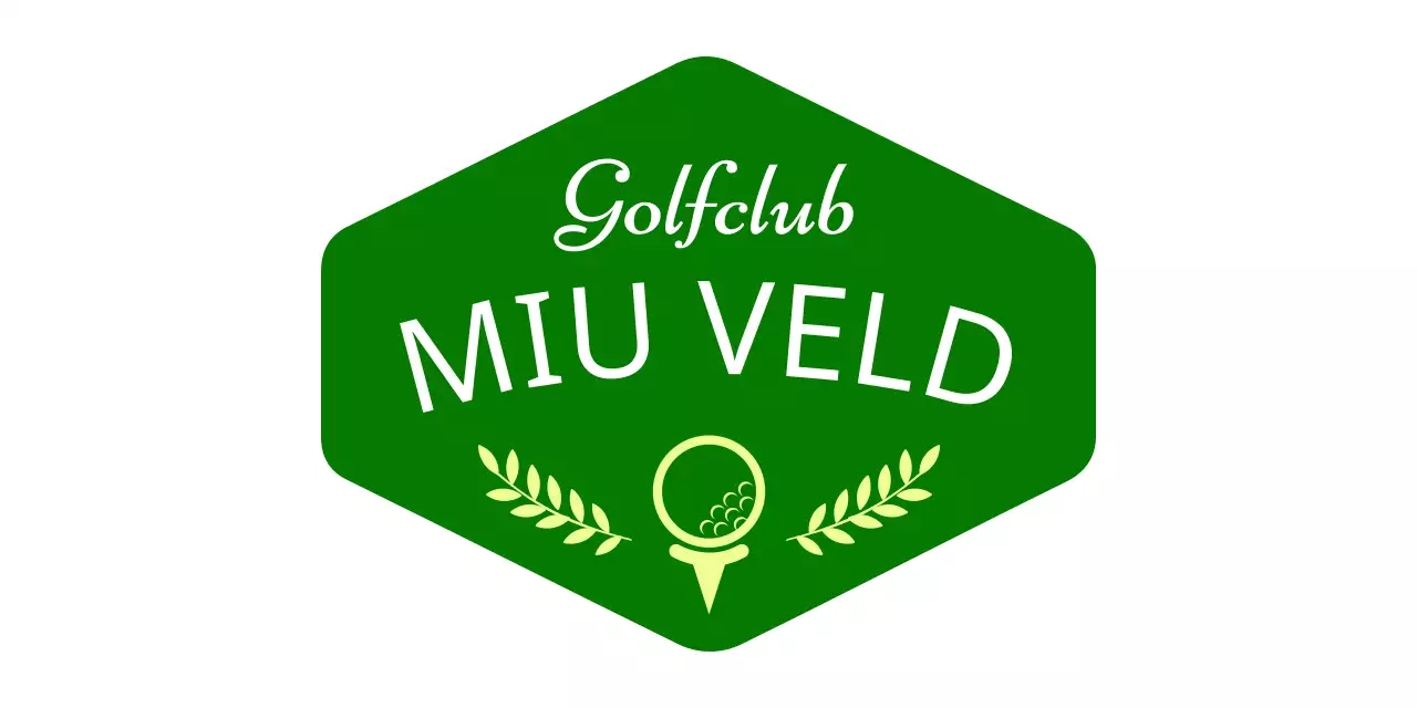Logo voor het promoten van een golfclub in de vorm van een symbool van een green.