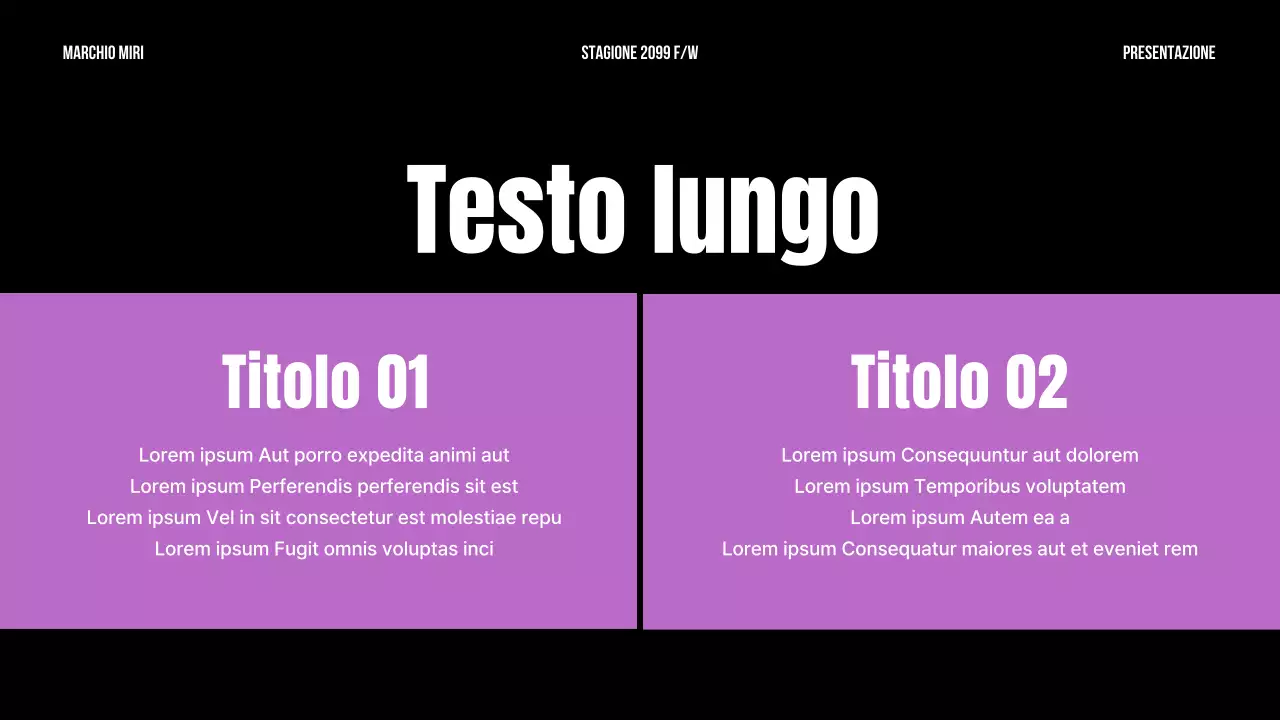 Una semplice dichiarazione del marchio in nero e viola