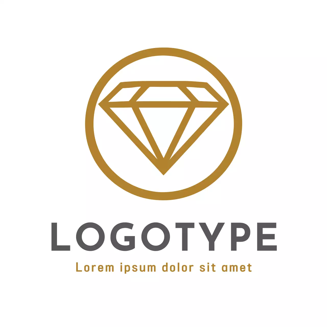 Gold Minimal Business Card Logo