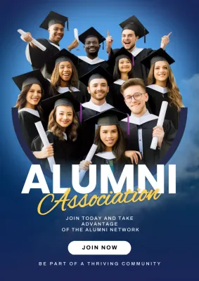 Blue Modern Alumni Promotion Poster