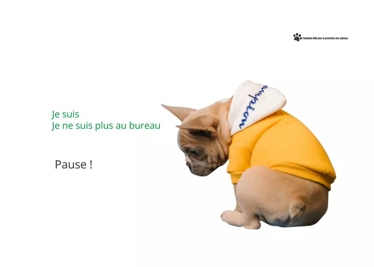 Un calendrier avec une photo de chiot et un message mignon dans une couleur verte.