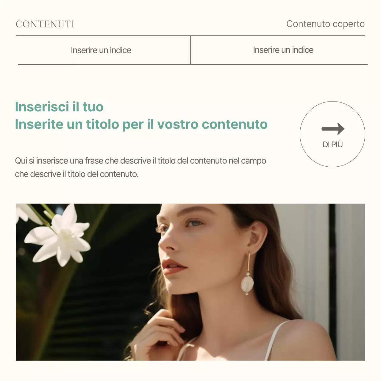 Promuovere un marchio di moda minimalista in beige e menta