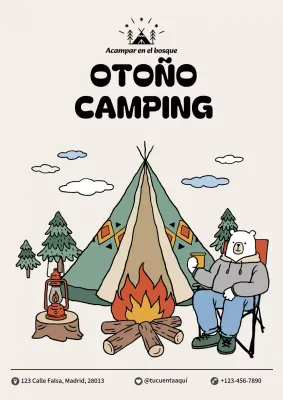 Los anuncios de camping otoñales en marfil y caqui están de moda