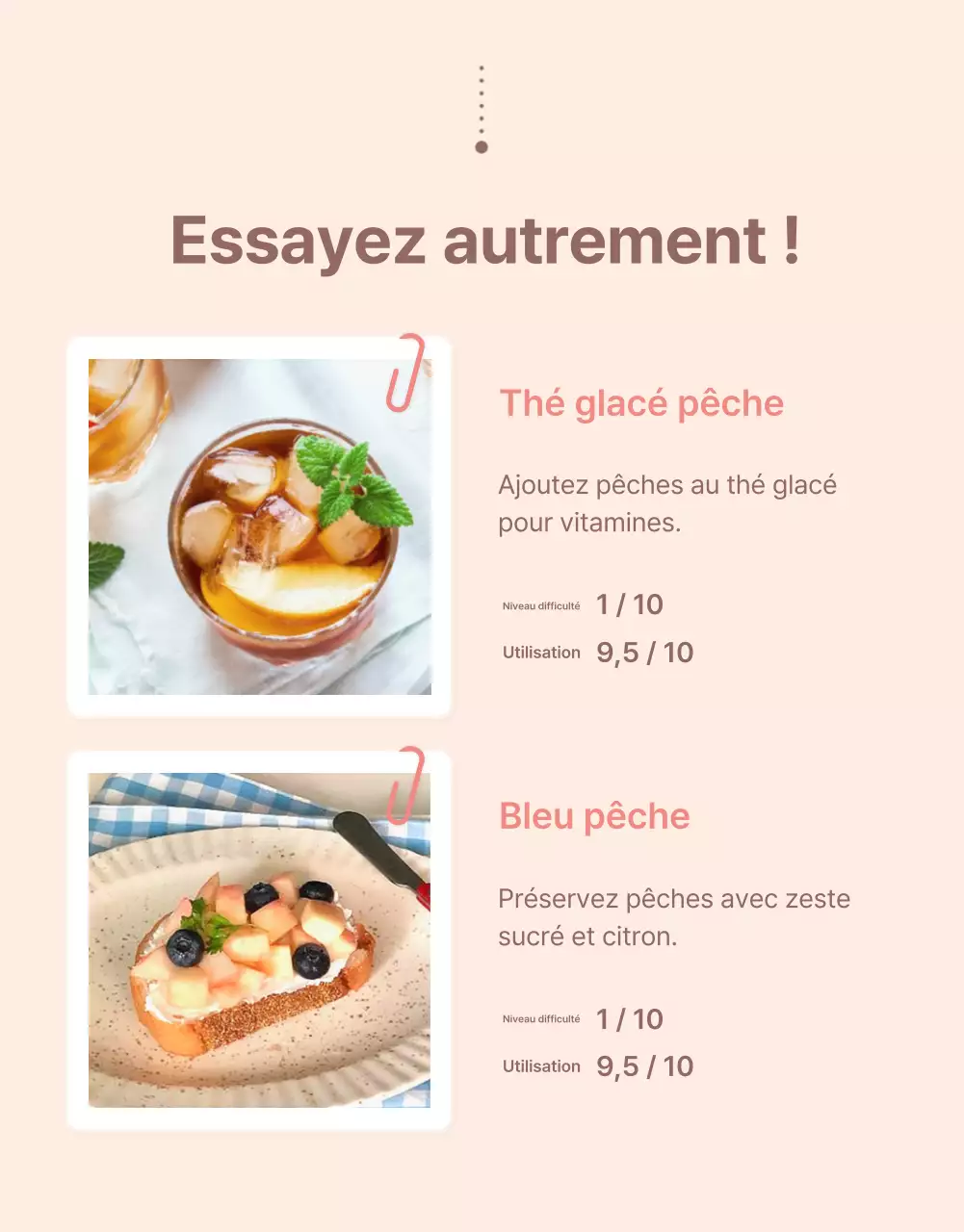 Promouvoir les options de pêche fraîche et les détails des produits dans une palette de couleurs jaune et rose.