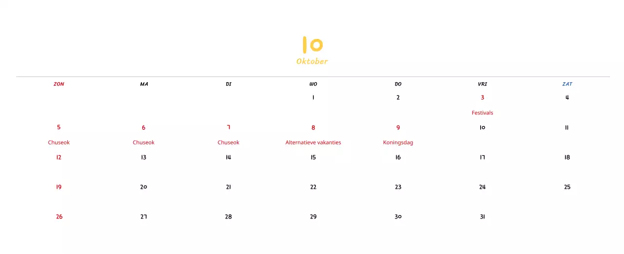 Nieuwjaarskalender met schattige illustraties