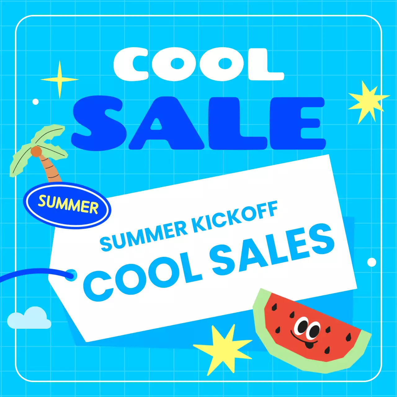 Blue Trendy Summer Promotion Instagram Carousel