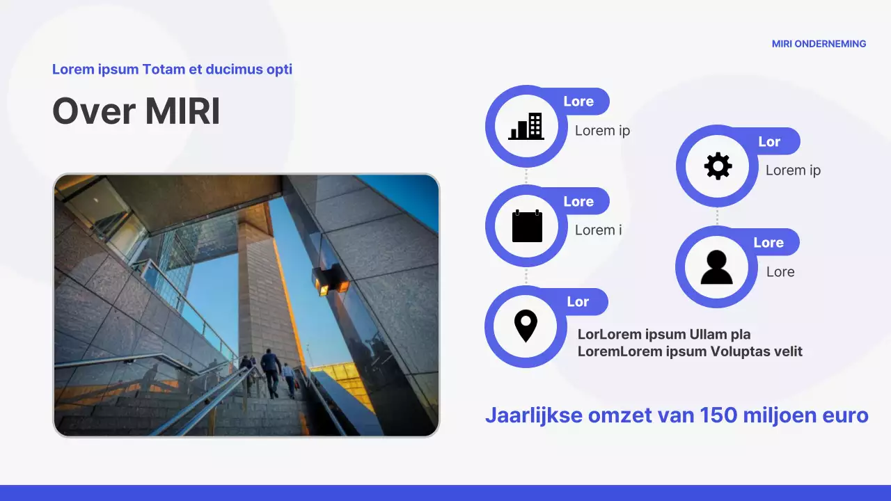 Eenvoudige inwerktraining in blauw