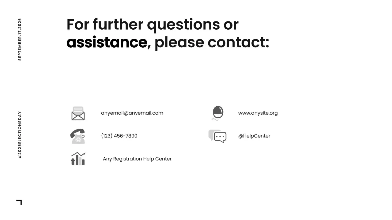 White Modern Voter Registration Guide Presentation