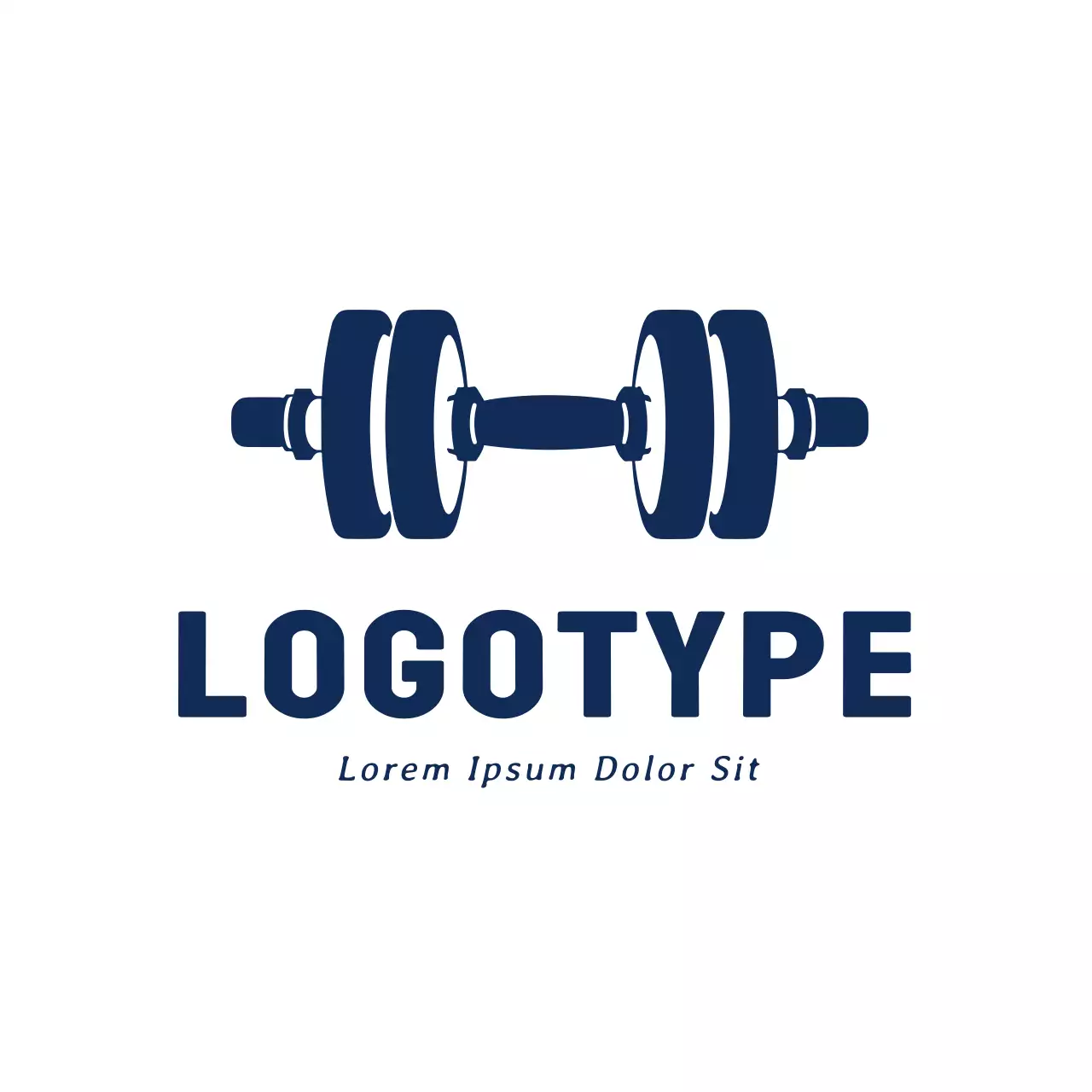 Navy Simple Fitness Logo