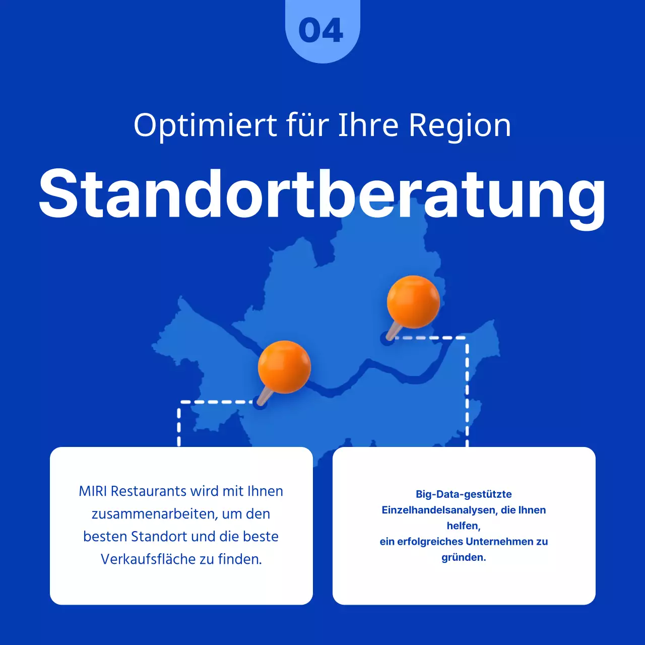 Ein sauberes blaues und orangefarbenes Franchise-Spielfeld