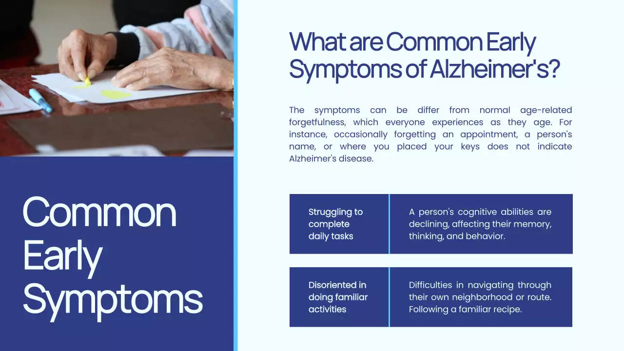 Blue Professional Alzheimer's Guide Presentation