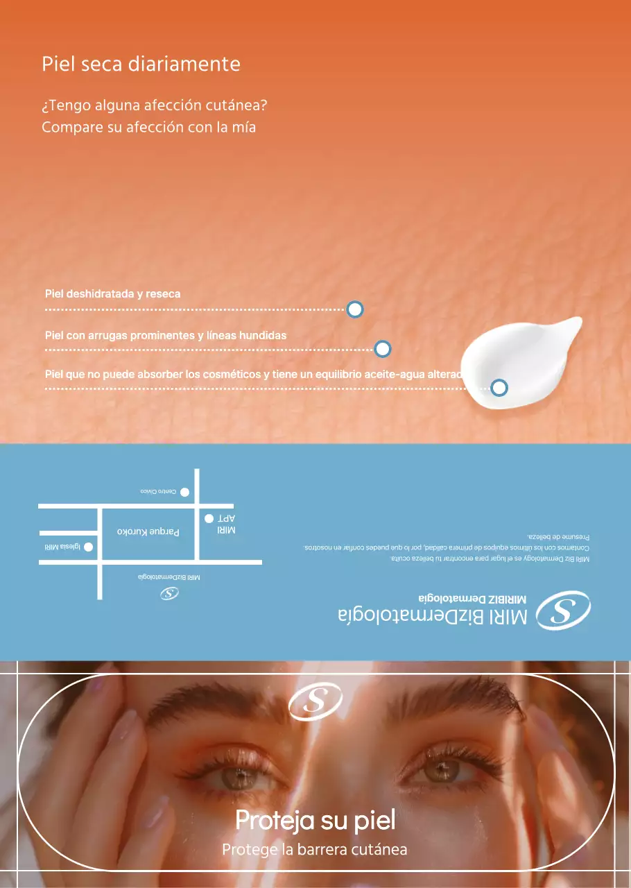 Promueva el cuidado sofisticado de la piel en azul y beige