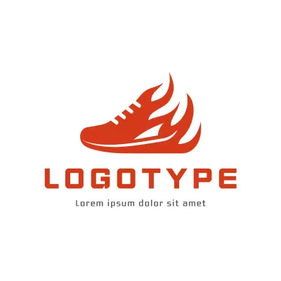 Red Minimal Sneaker Logo