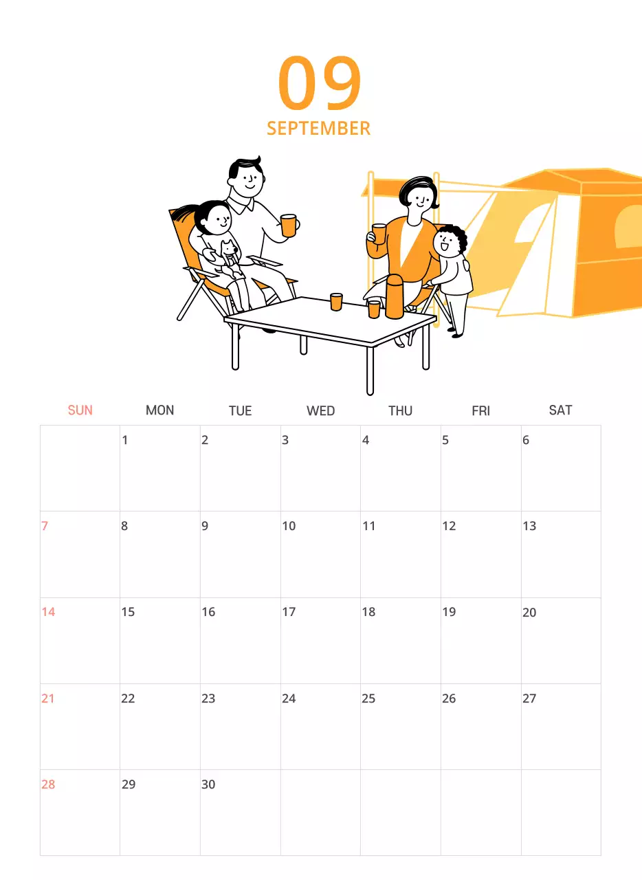 Kalender bergambar penuh warna