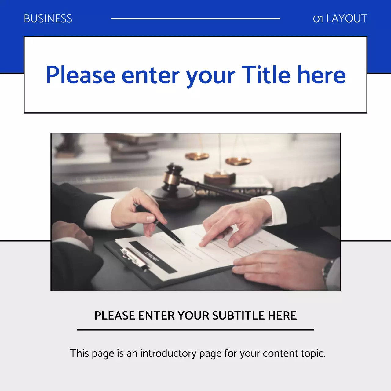 Blue Modern Business Template Instagram Carousel