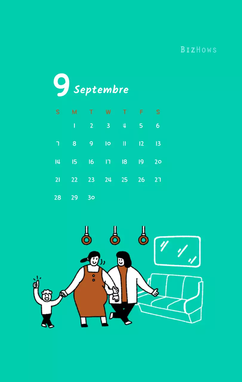 Calendrier du Nouvel An avec de jolies illustrations