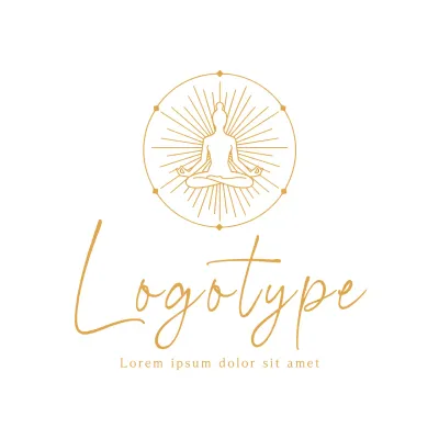 Gold Minimal Meditation Logo