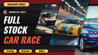 Red Bold Car Race Promotion YouTube Thumbnail