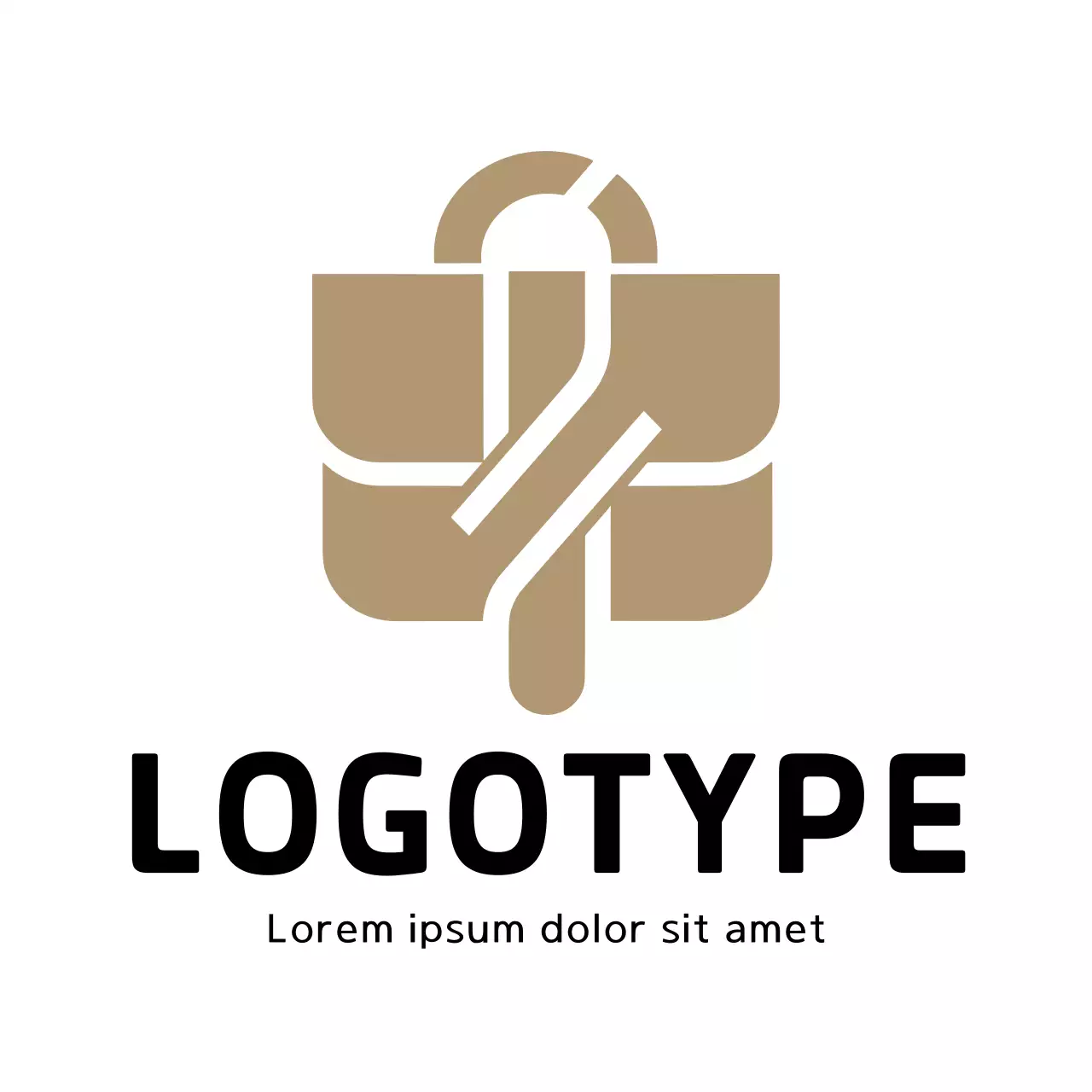 Beige Minimal Business Logo