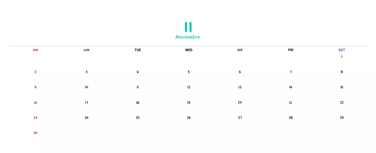 Calendario de Año Nuevo con simpáticas ilustraciones