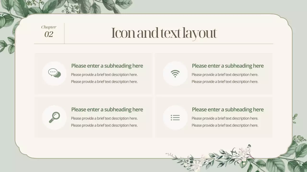 그린 엘레강트 보태니컬 프레젠테이션