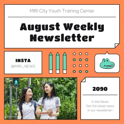 Orange Trendy Newsletter Announcement Social Media Post