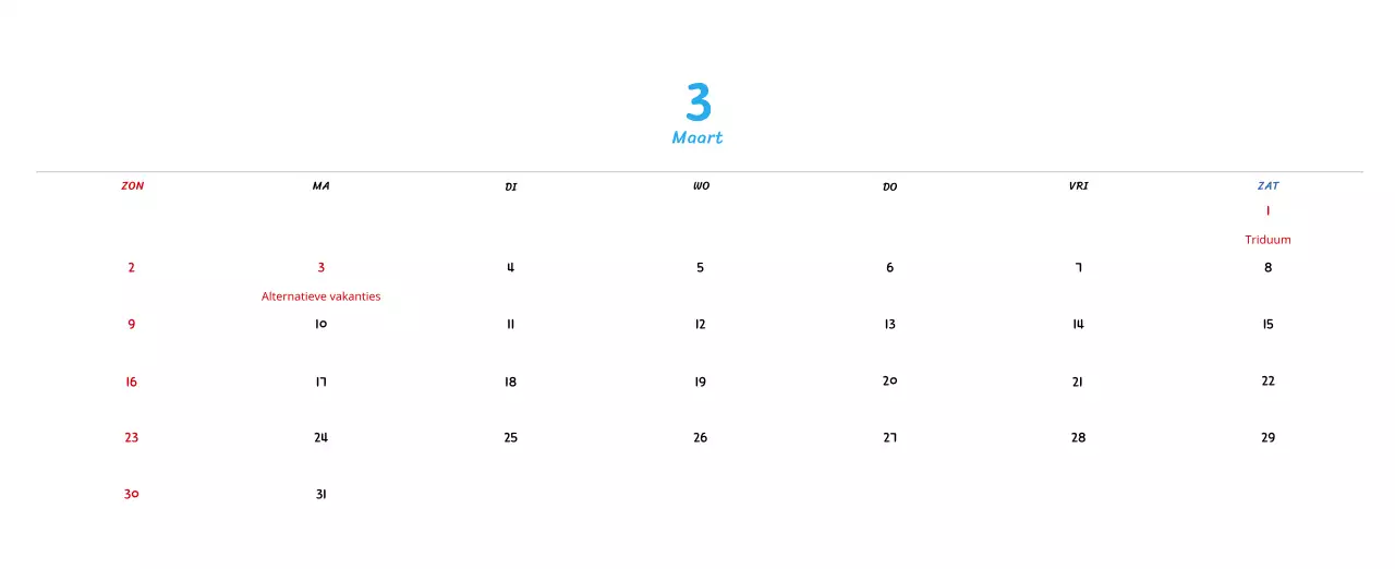 Nieuwjaarskalender met schattige illustraties