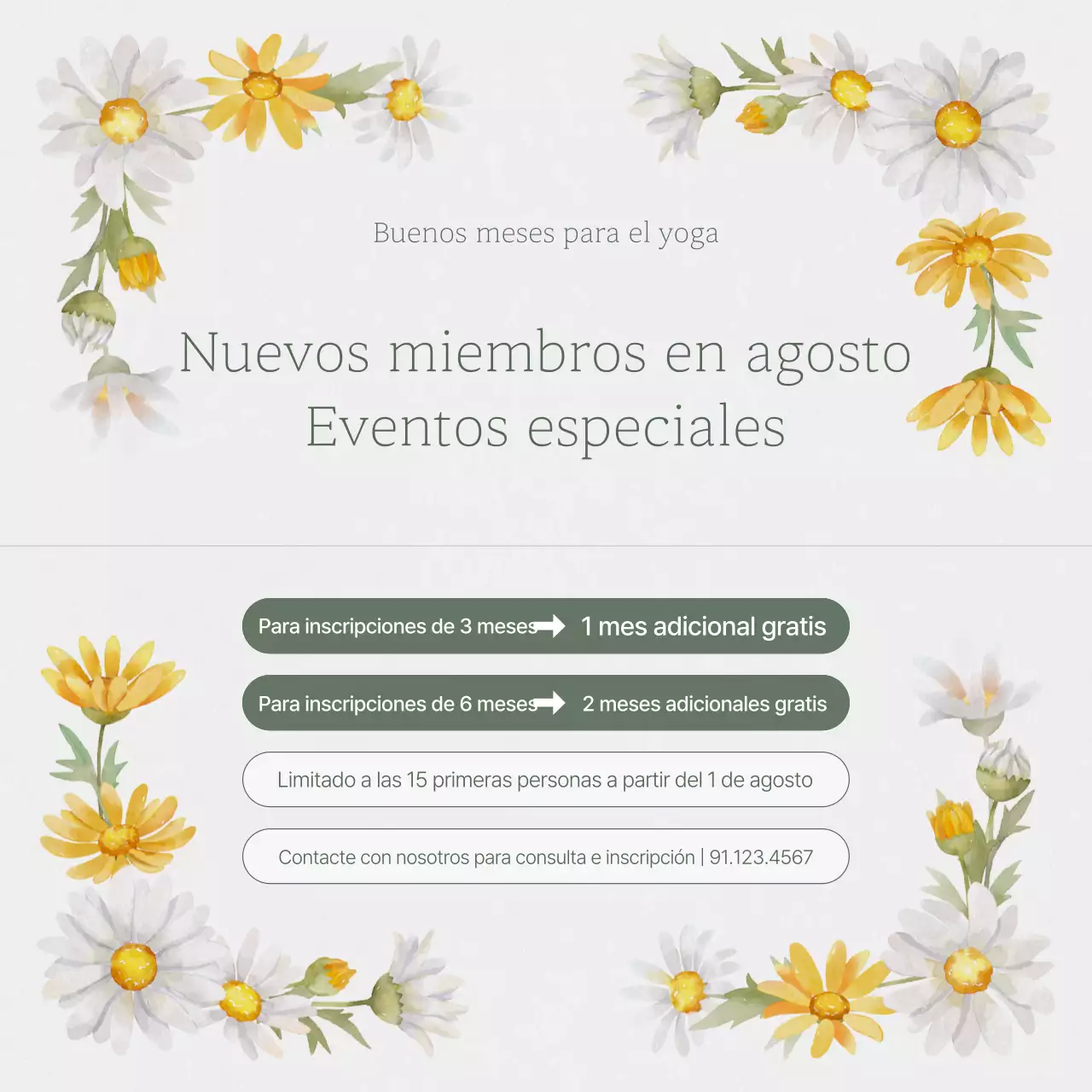 Post sobre las clases de yoga de verano de Grey's Nature