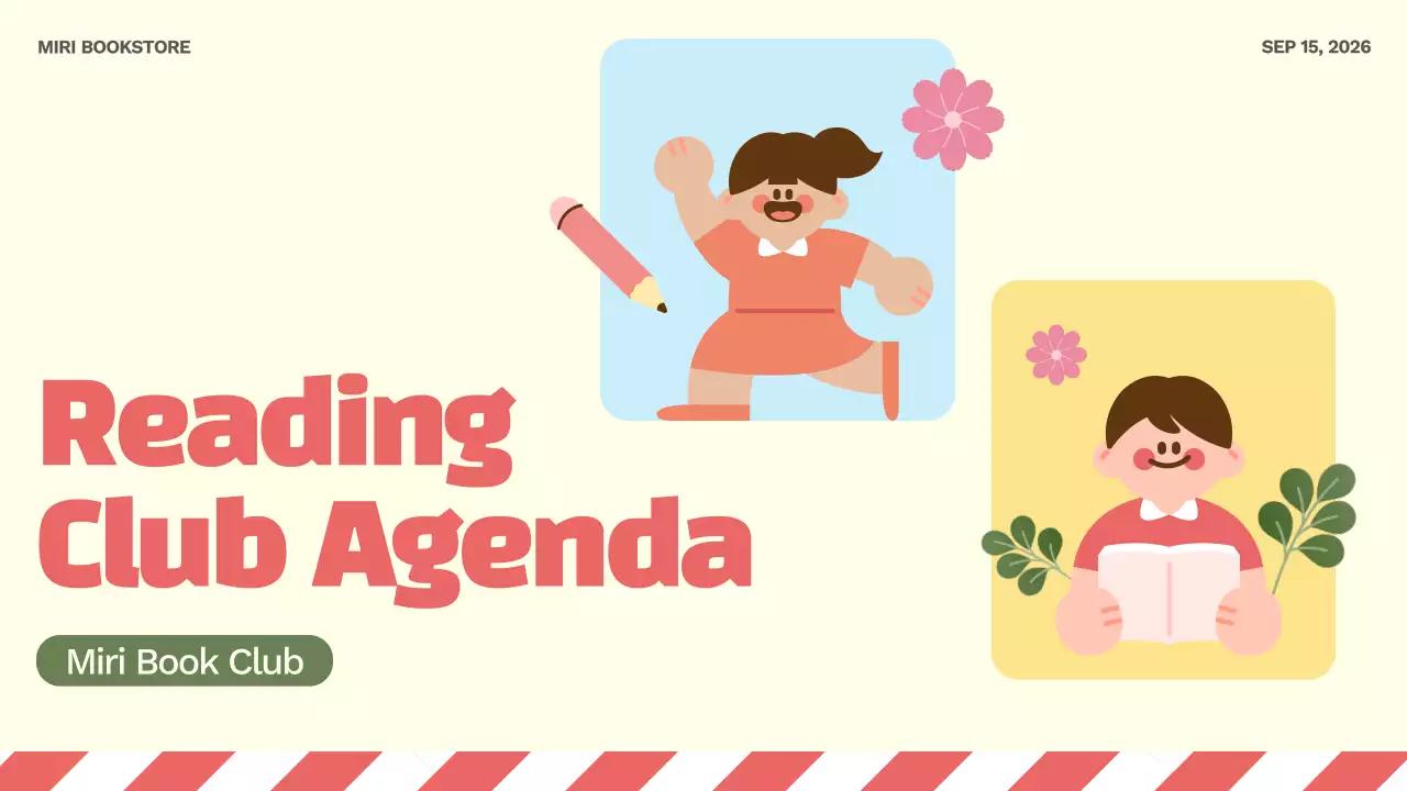 Beige Minimal Reading Agenda Presentation