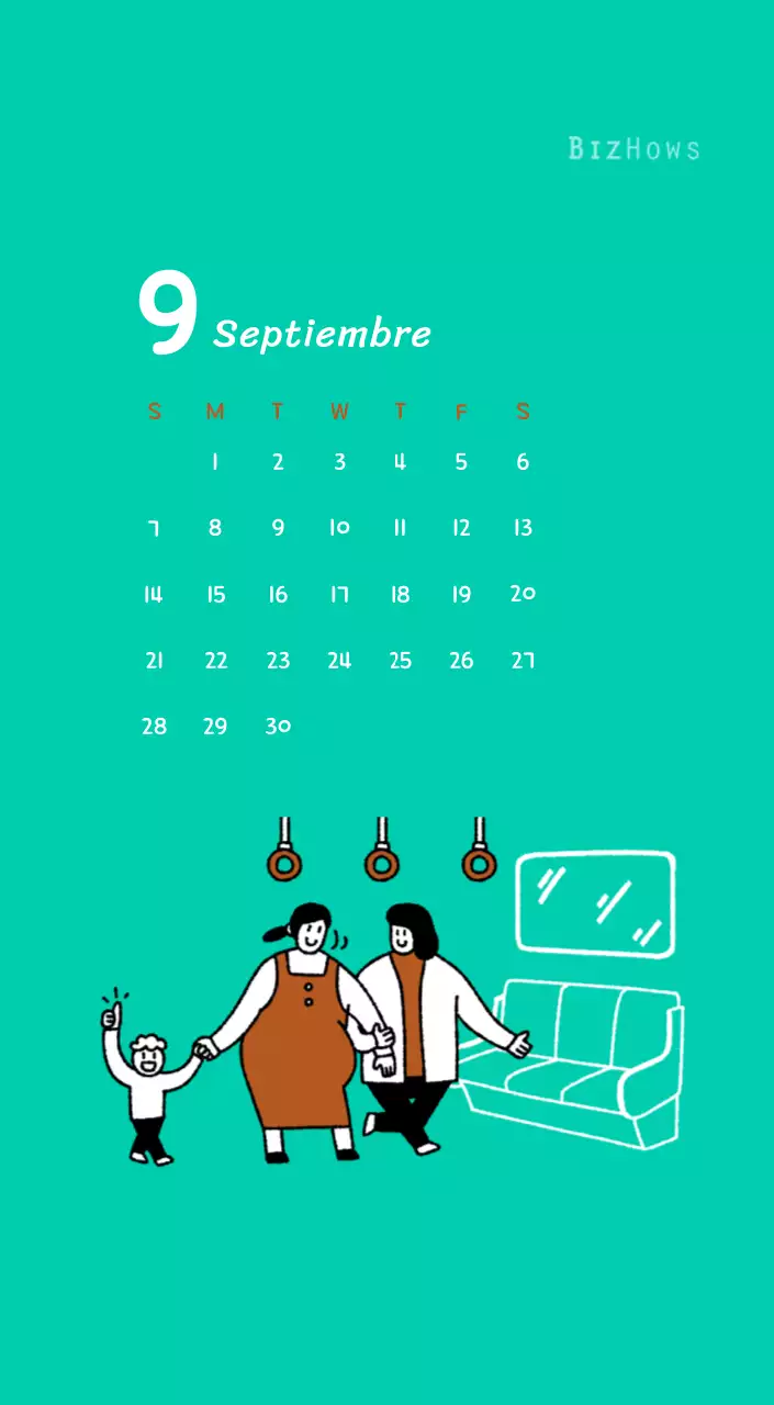 Calendario de Año Nuevo con simpáticas ilustraciones