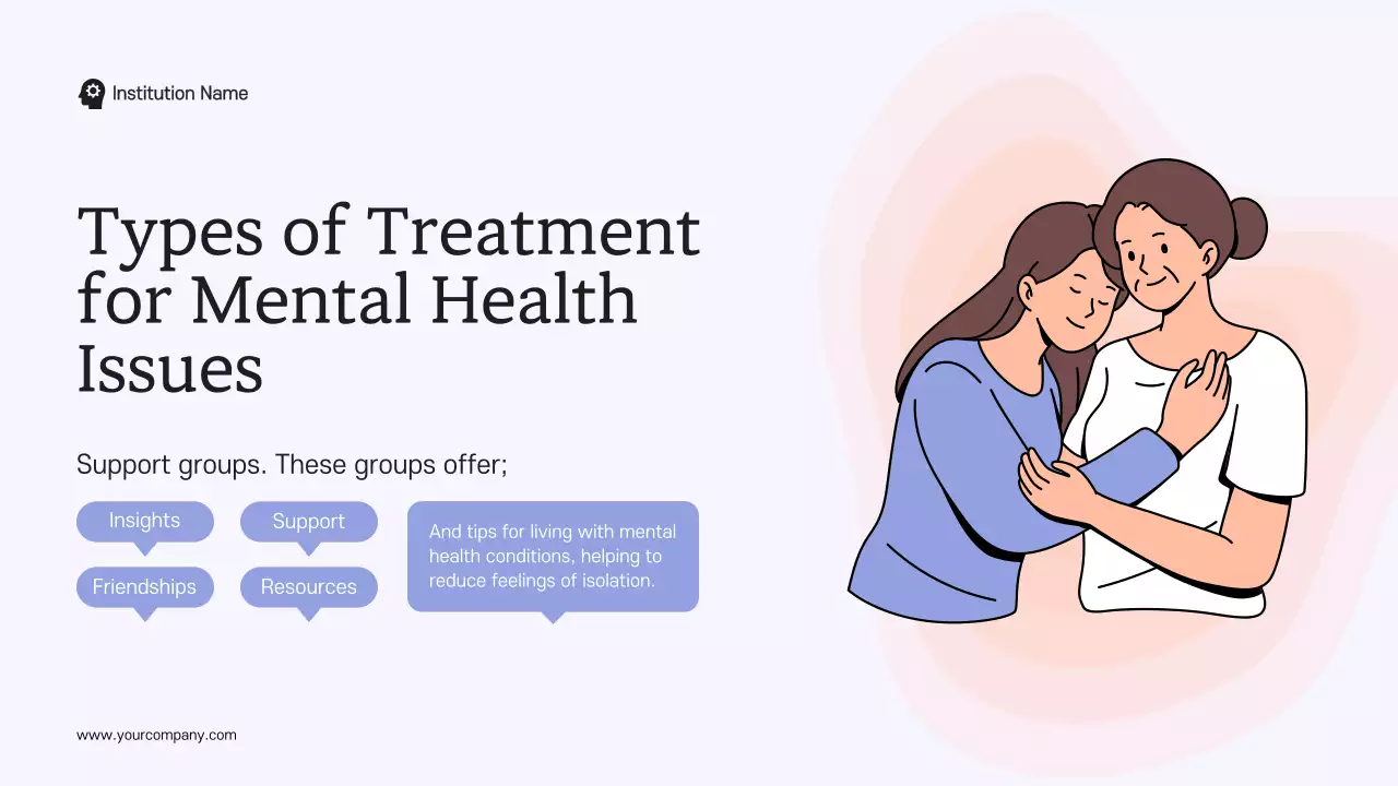 Blue Simple Mental Health Guide Presentation