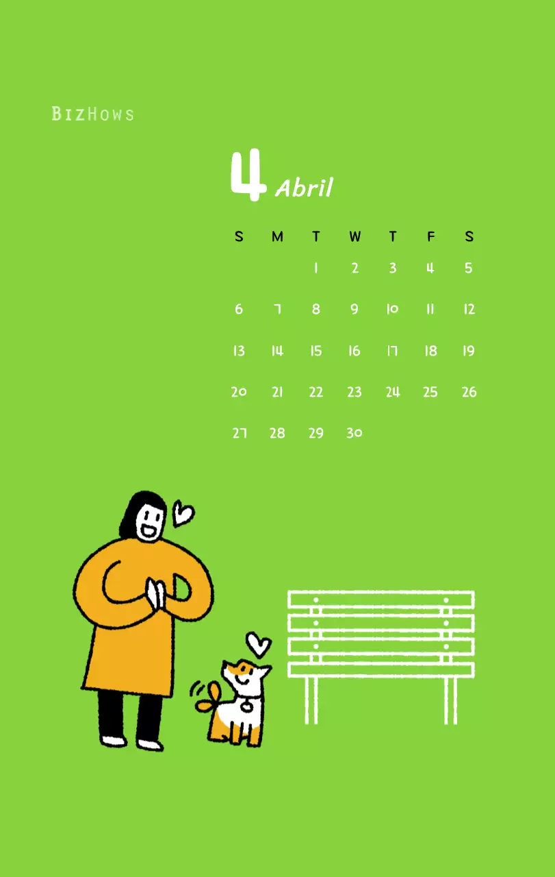 Calendario de Año Nuevo con simpáticas ilustraciones