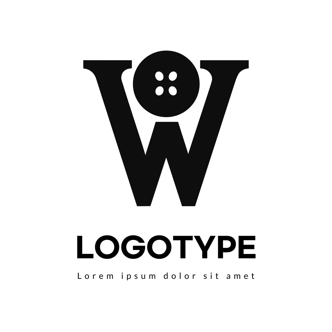 Black Minimalist Design Logo