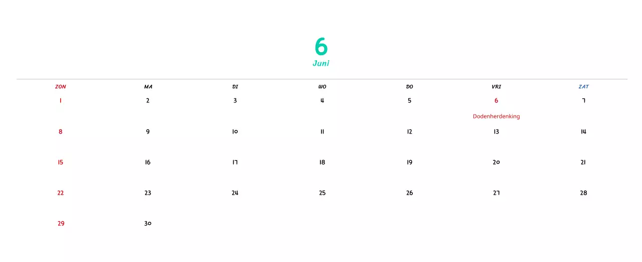 Nieuwjaarskalender met schattige illustraties