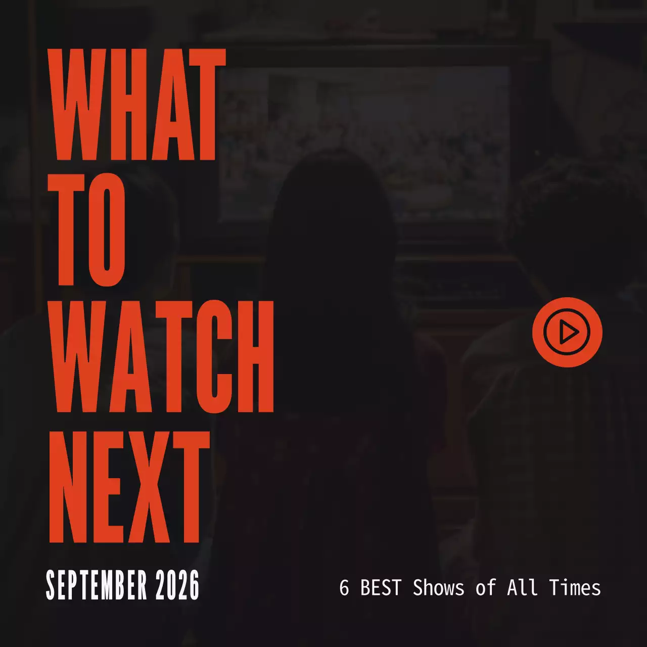 Orange Modern Shows Guide Social Media Post