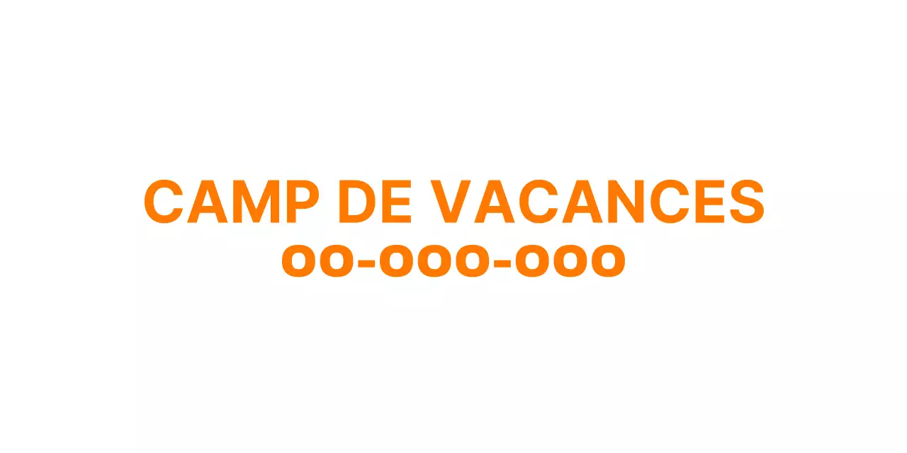 Promotion simple du camping avec illustration d'un camp orange-vert