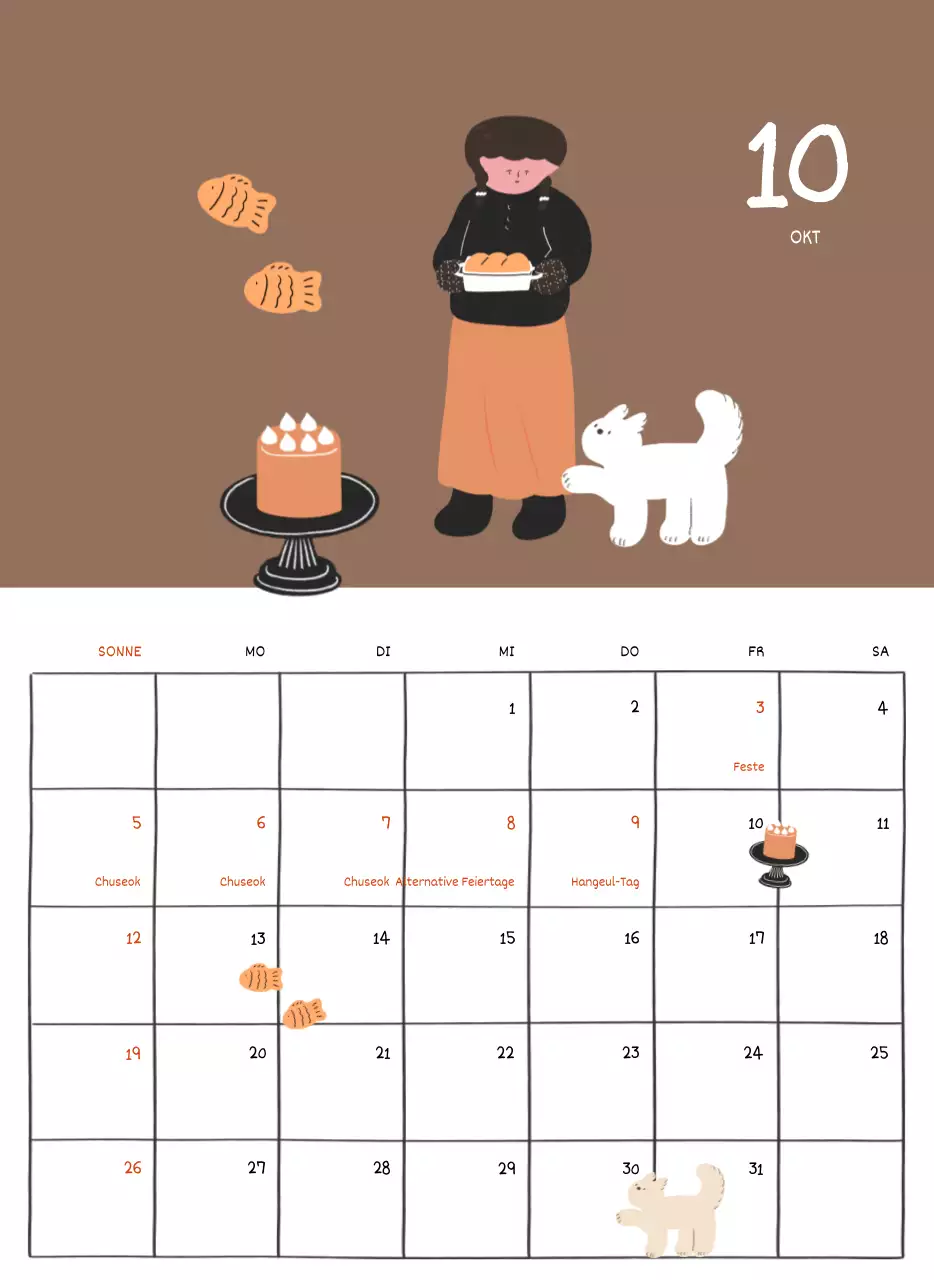 Ein buntes und niedliches Illustrationskonzept für den Alltag