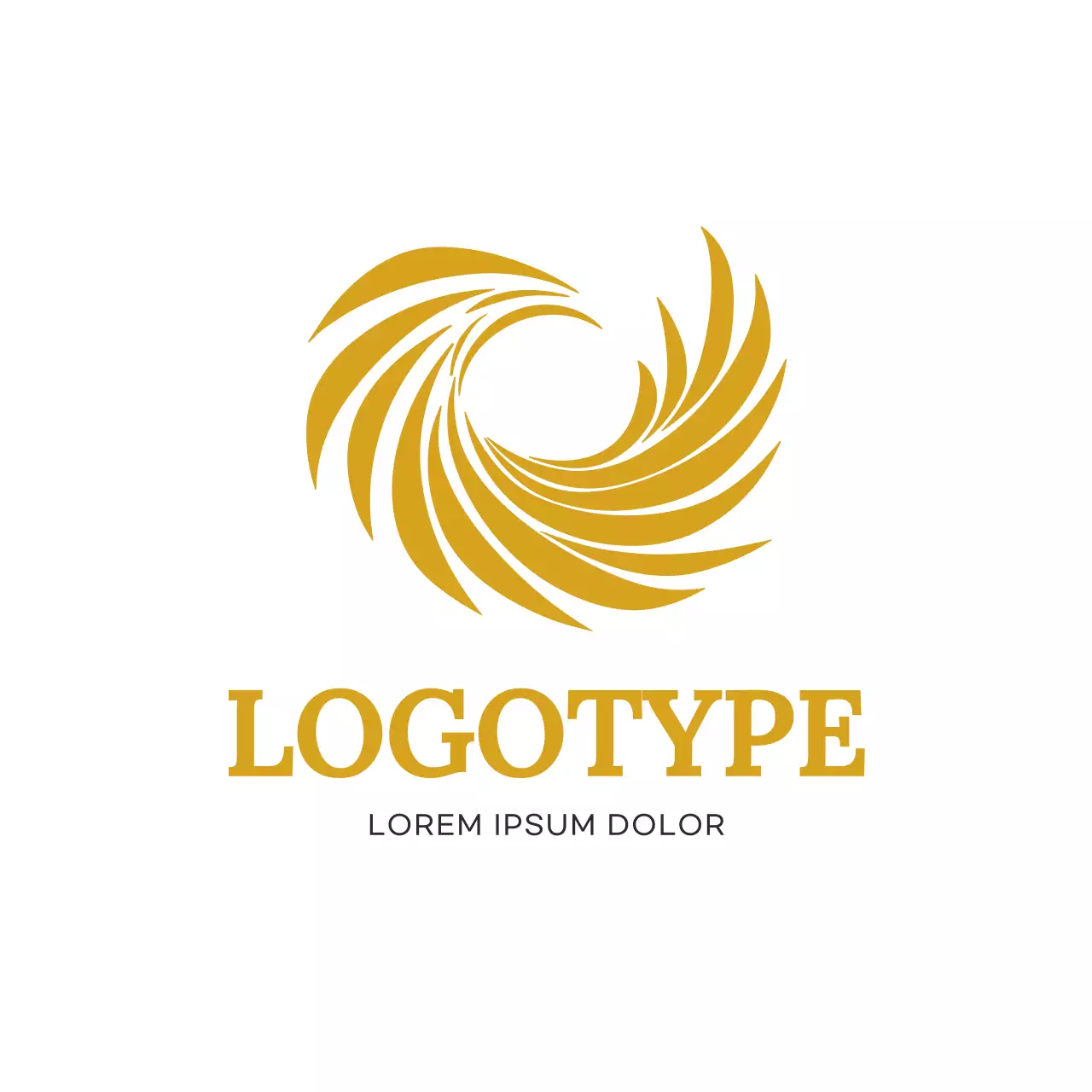 Gold Abstract Design Logo