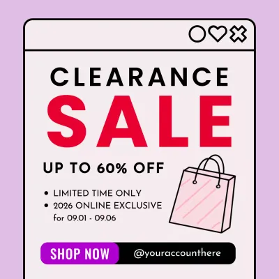 Red Bold Sale Promotion Social Media Post