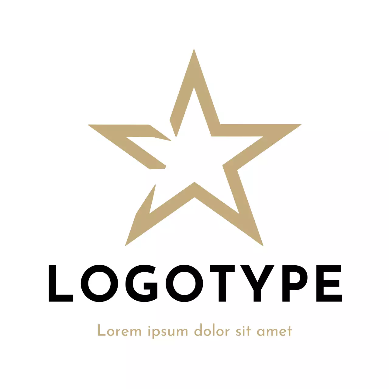 Gold Modern Design Logo