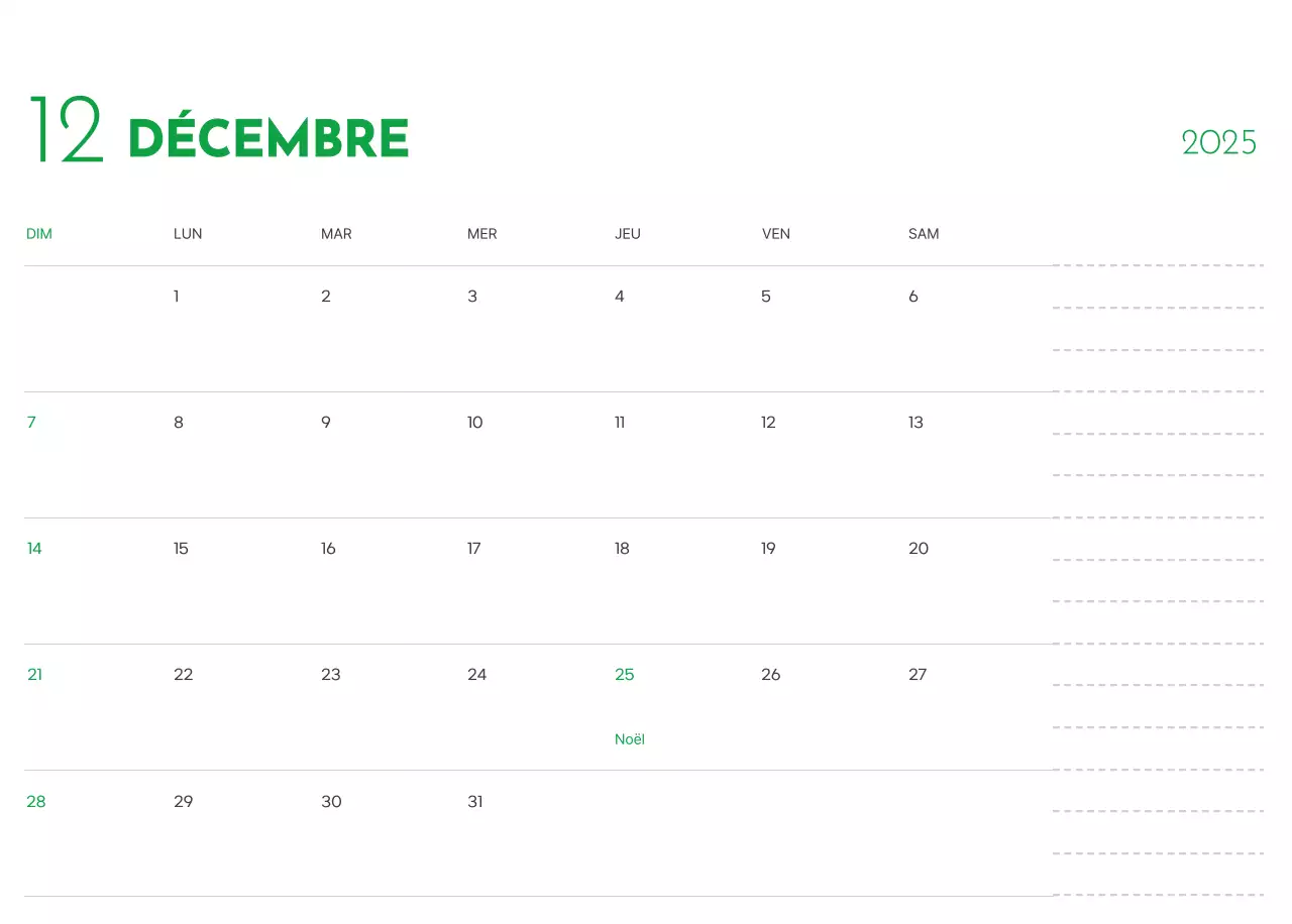 Un calendrier avec une photo de chiot et un message mignon dans une couleur verte.
